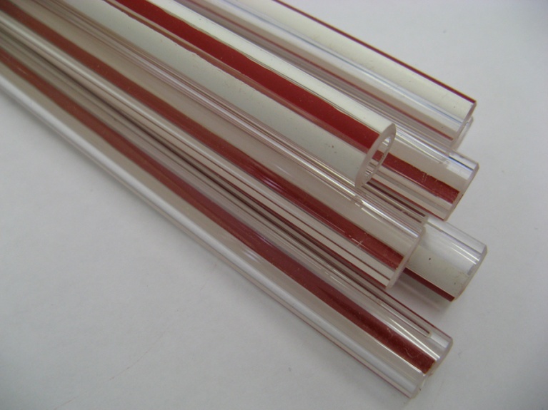 Red Striped Gauge Glass 12 x 1/2